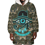 Imentet Egyptian Wearable Blanket Hoodie with Eye of Horus and Eternal Tree in Afterlife