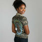 Imentet Egyptian Women Polo Shirt with Eye of Horus and Eternal Tree in Afterlife