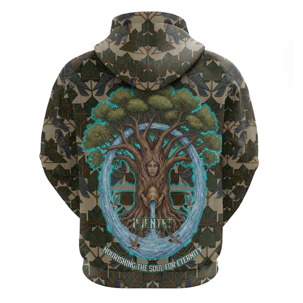 Imentet Egyptian Zip Hoodie with Eye of Horus and Eternal Tree in Afterlife