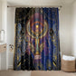 Isis Ankh Symbol Bathroom Set with Celestial Wings in Ancient Egyptian Cosmic