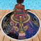 Isis Ankh Symbol Beach Blanket with Celestial Wings in Ancient Egyptian Cosmic