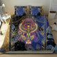 Isis Ankh Symbol Bedding Set with Celestial Wings in Ancient Egyptian Cosmic