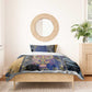 Isis Ankh Symbol Bedding Set with Celestial Wings in Ancient Egyptian Cosmic