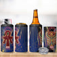 Isis Ankh Symbol 4 in 1 Can Cooler Tumbler with Celestial Wings in Ancient Egyptian Cosmic