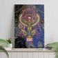 Isis Ankh Symbol Canvas Wall Art with Celestial Wings in Ancient Egyptian Cosmic