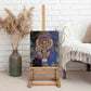 Isis Ankh Symbol Canvas Wall Art with Celestial Wings in Ancient Egyptian Cosmic