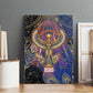 Isis Ankh Symbol Canvas Wall Art with Celestial Wings in Ancient Egyptian Cosmic