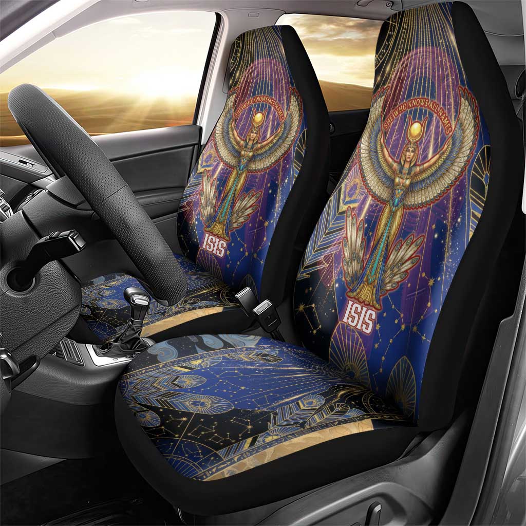 Isis Ankh Symbol Car Seat Cover with Celestial Wings in Ancient Egyptian Cosmic