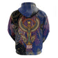 Isis Ankh Symbol Hoodie with Celestial Wings in Ancient Egyptian Cosmic