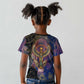 Isis Ankh Symbol Kid T shirt with Celestial Wings in Ancient Egyptian Cosmic