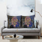 Isis Ankh Symbol Pillow Cover with Celestial Wings in Ancient Egyptian Cosmic