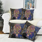 Isis Ankh Symbol Pillow Cover with Celestial Wings in Ancient Egyptian Cosmic