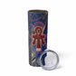 Isis Ankh Symbol Skinny Tumbler with Celestial Wings in Ancient Egyptian Cosmic