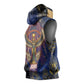 Isis Ankh Symbol Sleeveless Hoodie with Celestial Wings in Ancient Egyptian Cosmic