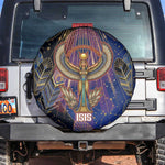 Isis Ankh Symbol Spare Tire Cover with Celestial Wings in Ancient Egyptian Cosmic