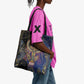 Isis Ankh Symbol Tote Bag with Celestial Wings in Ancient Egyptian Cosmic