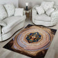 Isis Area Rug with Falcon Symbol and Sacred Geometry in Egyptian