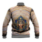 Isis Baseball Jacket with Falcon Symbol and Sacred Geometry in Egyptian