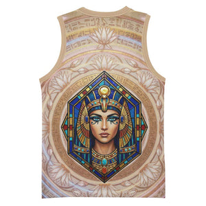 Isis Basketball Jersey with Falcon Symbol and Sacred Geometry in Egyptian