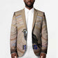 Isis Blazer with Falcon Symbol and Sacred Geometry in Egyptian