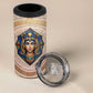 Isis 4 in 1 Can Cooler Tumbler with Falcon Symbol and Sacred Geometry in Egyptian