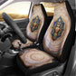 Isis Car Seat Cover with Falcon Symbol and Sacred Geometry in Egyptian