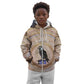 Isis Kid Hoodie with Falcon Symbol and Sacred Geometry in Egyptian