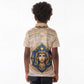 Isis Kid Polo Shirt with Falcon Symbol and Sacred Geometry in Egyptian