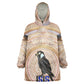 Isis Kid Wearable Blanket Hoodie with Falcon Symbol and Sacred Geometry in Egyptian