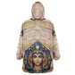 Isis Kid Wearable Blanket Hoodie with Falcon Symbol and Sacred Geometry in Egyptian