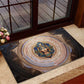Isis Rubber Doormat with Falcon Symbol and Sacred Geometry in Egyptian