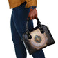 Isis Shoulder Handbag with Falcon Symbol and Sacred Geometry in Egyptian