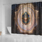 Isis Shower Curtain with Falcon Symbol and Sacred Geometry in Egyptian