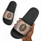 Isis Slide Sandals with Falcon Symbol and Sacred Geometry in Egyptian
