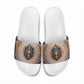 Isis Slide Sandals with Falcon Symbol and Sacred Geometry in Egyptian