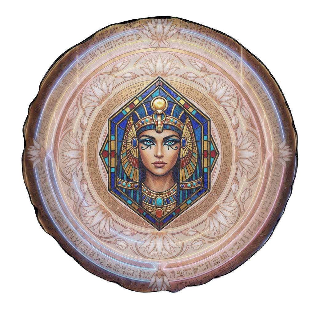 Isis Spare Tire Cover with Falcon Symbol and Sacred Geometry in Egyptian