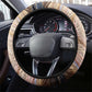 Isis Steering Wheel Cover with Falcon Symbol and Sacred Geometry in Egyptian