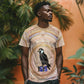 Isis T shirt with Falcon Symbol and Sacred Geometry in Egyptian