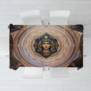 Isis Tablecloth with Falcon Symbol and Sacred Geometry in Egyptian