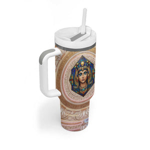 Isis Tumbler With Handle with Falcon Symbol and Sacred Geometry in Egyptian