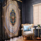 Isis Window Curtain with Falcon Symbol and Sacred Geometry in Egyptian