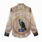 Isis Women Casual Shirt with Falcon Symbol and Sacred Geometry in Egyptian