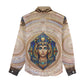 Isis Women Casual Shirt with Falcon Symbol and Sacred Geometry in Egyptian