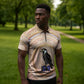 Isis Zipper Polo Shirt with Falcon Symbol and Sacred Geometry in Egyptian