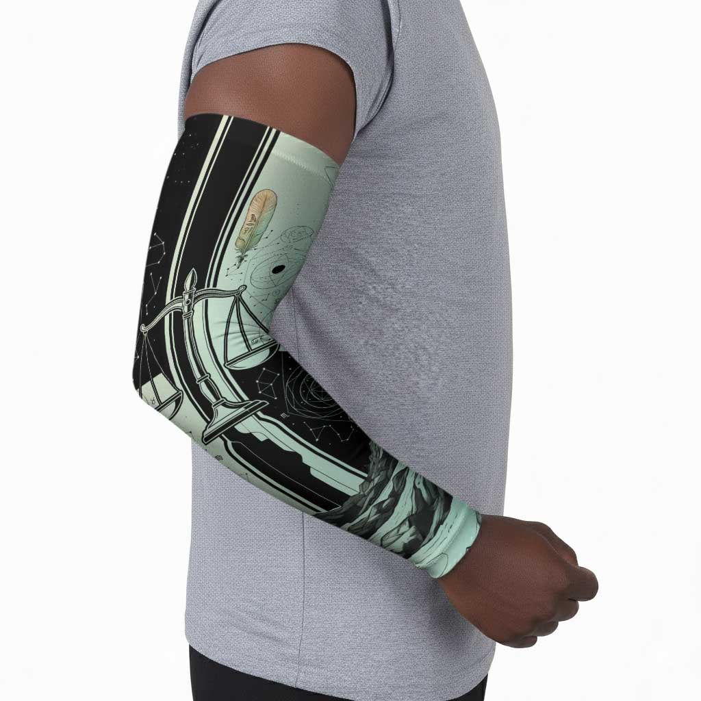 Ma’at Feather Egyptian Arm Sleeves with Scales Symbolizing Truth and Cosmic Balance