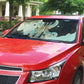 Ma’at Feather Egyptian Auto Sun Shade with Scales Symbolizing Truth and Cosmic Balance
