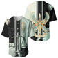 Ma’at Feather Egyptian Baseball Jersey with Scales Symbolizing Truth and Cosmic Balance