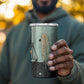 Ma’at Feather Egyptian 4 in 1 Can Cooler Tumbler with Scales Symbolizing Truth and Cosmic Balance