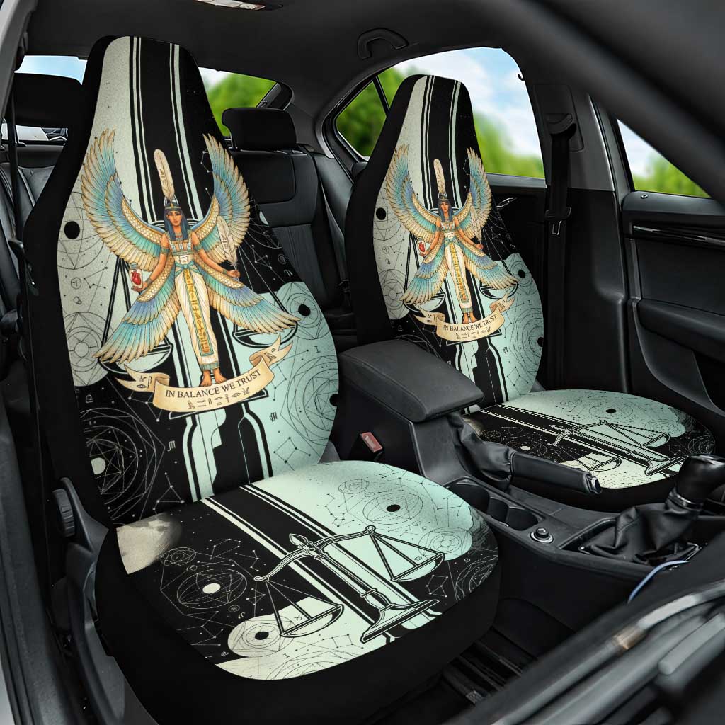 Ma’at Feather Egyptian Car Seat Cover with Scales Symbolizing Truth and Cosmic Balance