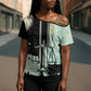 Ma’at Feather Egyptian Cross Shoulder Shirt with Scales Symbolizing Truth and Cosmic Balance